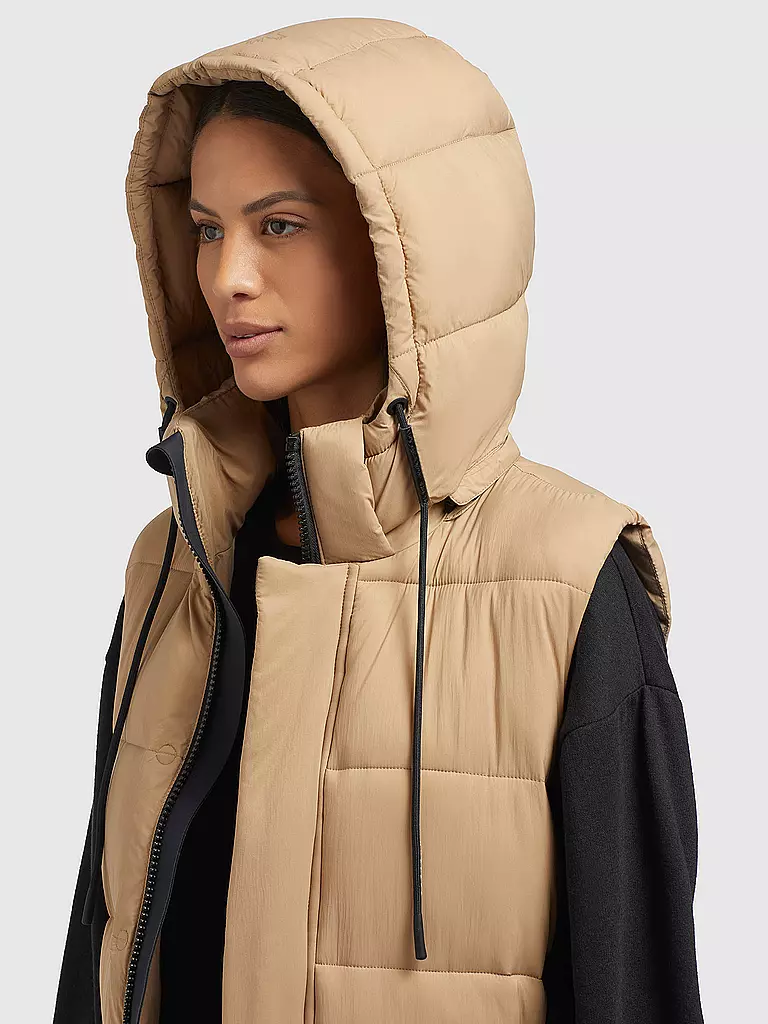 KHUJO Steppgilet THE MAGNETA MATT camel