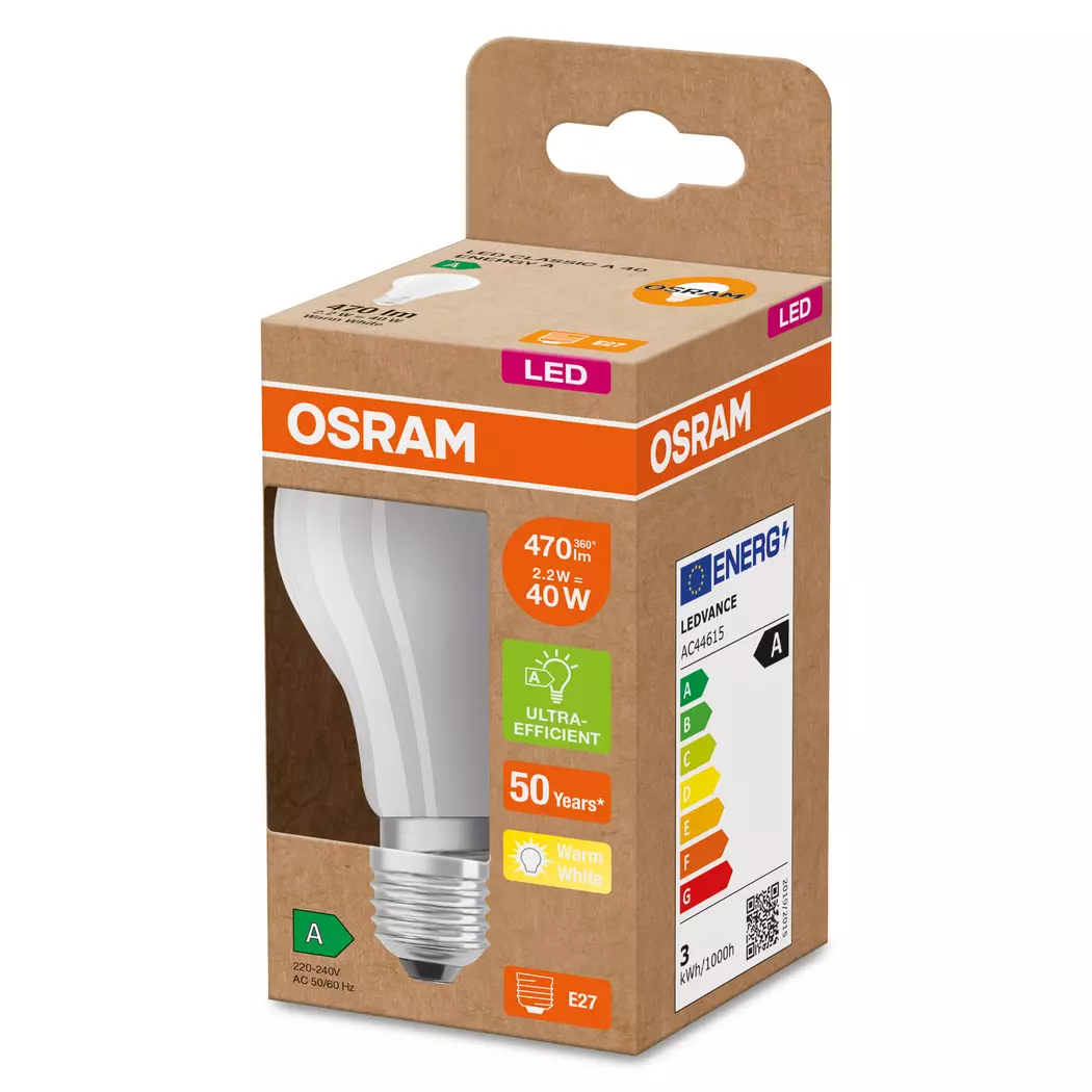 LED-Birne E27/2,2 Watt/Energie A