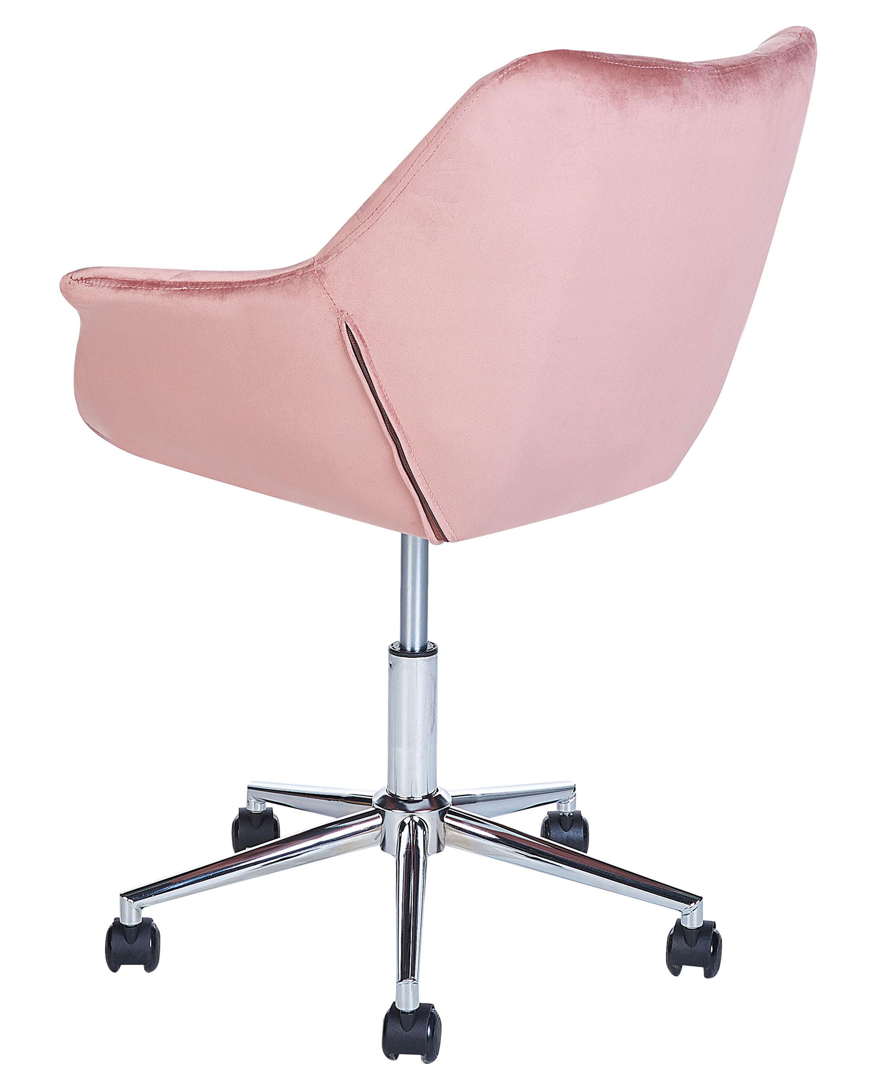 Bureaustoel LABELLE Fluweel Roze