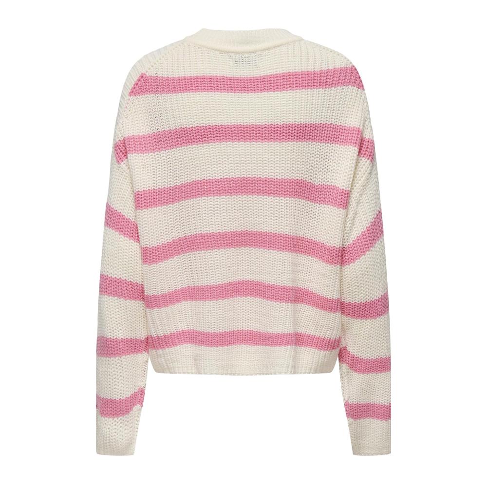 JDY Pull Ecru/Rose Femme JDY Stripe Pullover