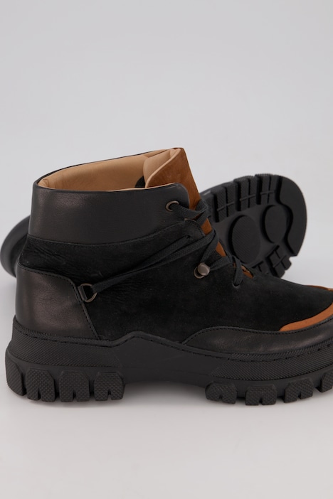 Leder-Boots, Bergsteiger-Optik, Weite H
