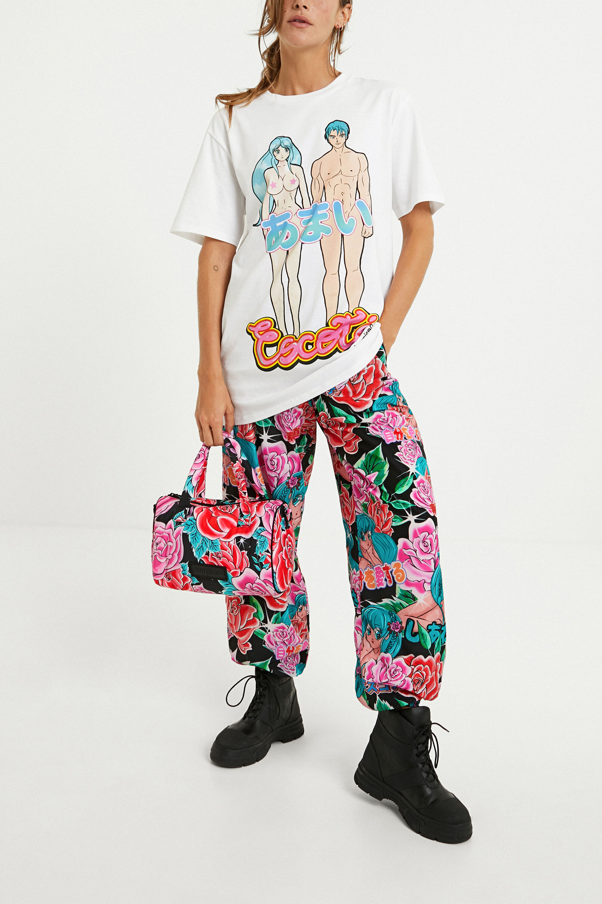 T-shirt loose coton