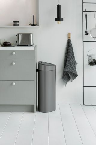 Touch Bin New afvalemmer, 40 liter, kunststof binnenemmer - Platinum