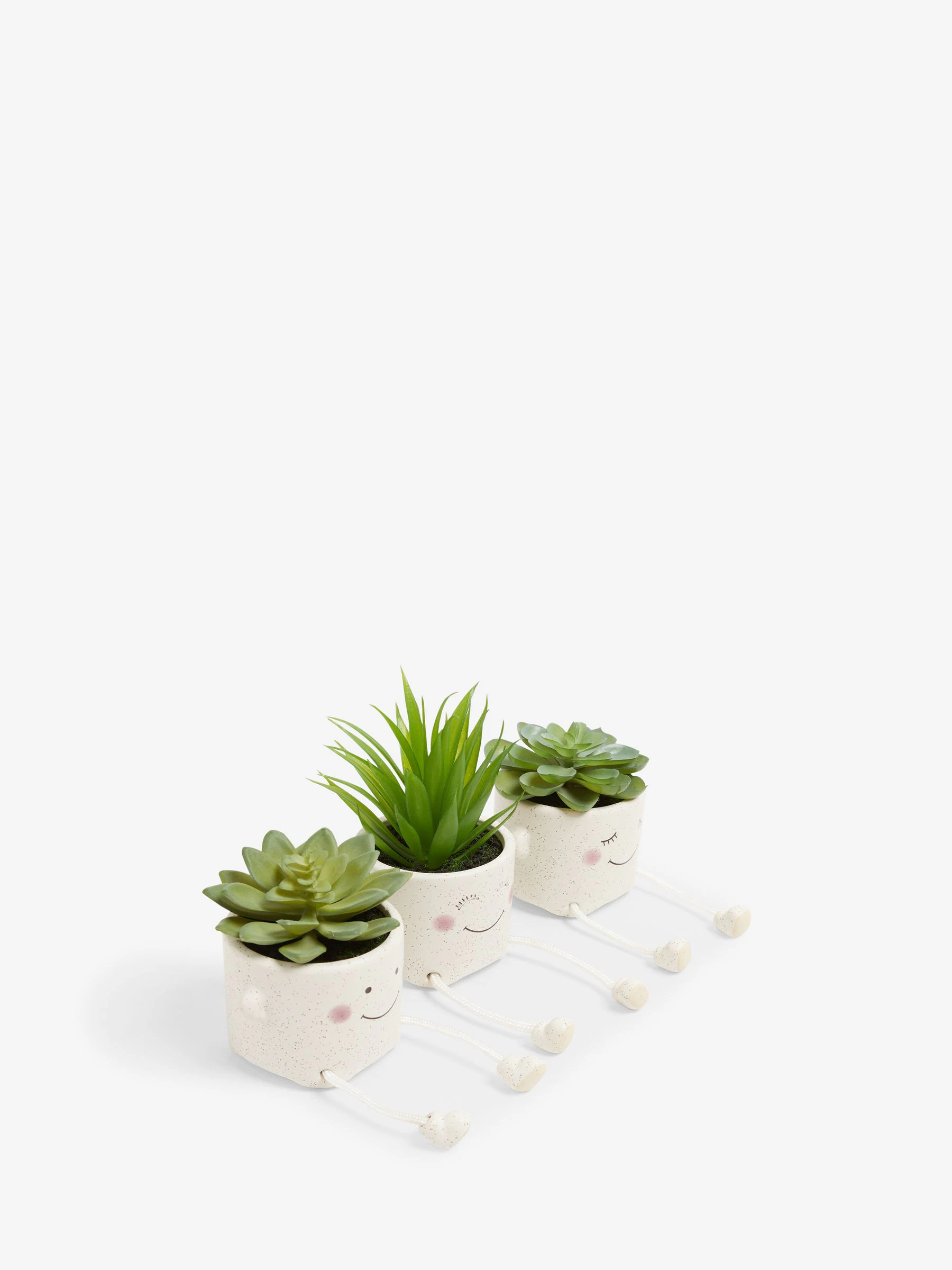 Set van 3 dangly kunstvetplantjes