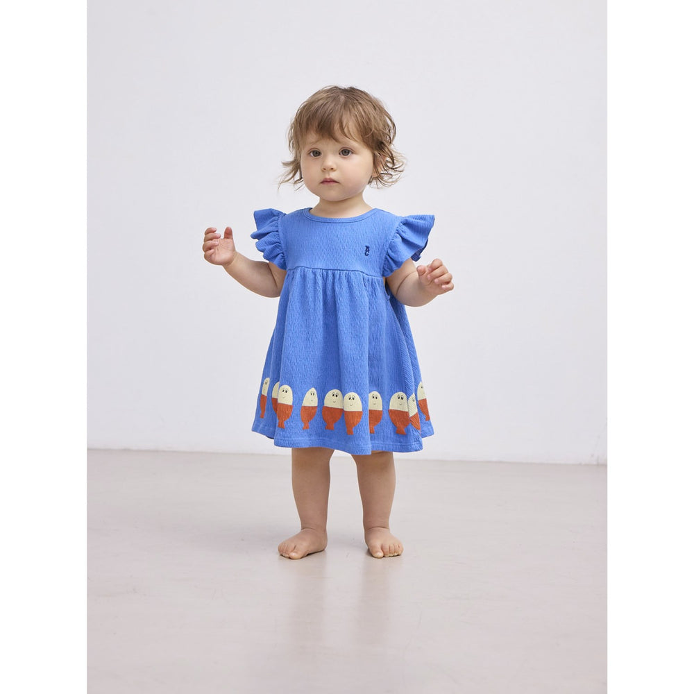 Køb Bobo Choses Blue Morning Egg Ruffle Kjole
