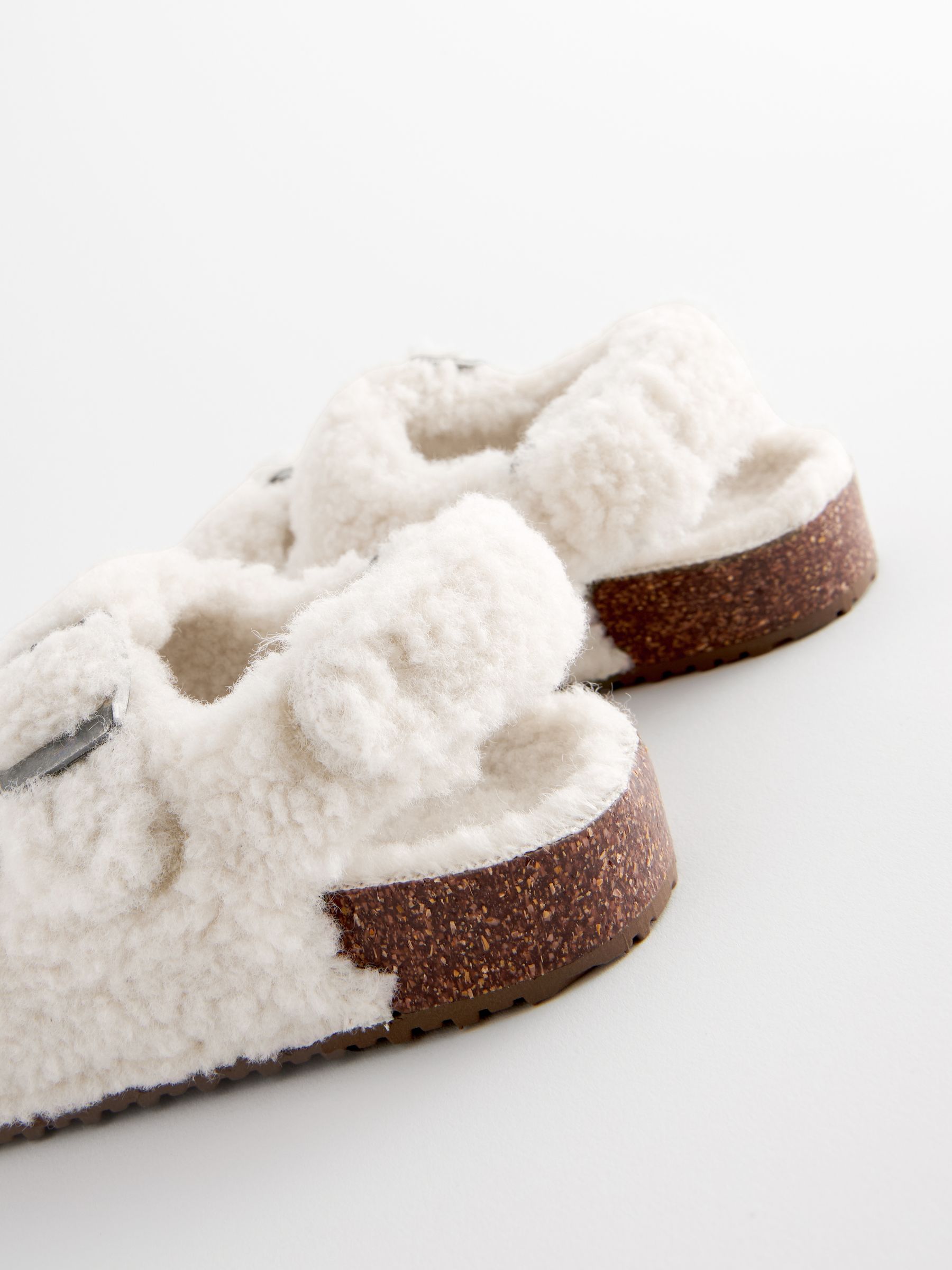 Neutraal borg - Corkbed Two Strap Slippers