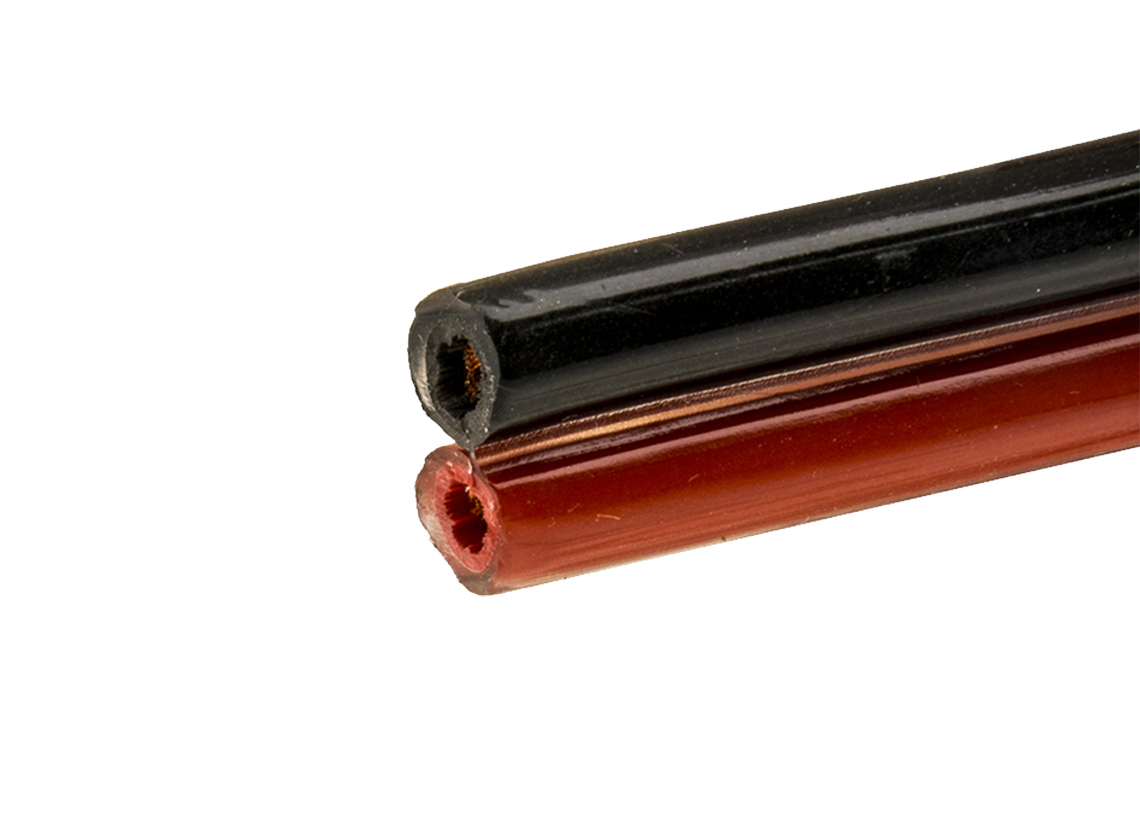 BBA zwart/rode 2-aderige PVC kabel - 6,0 mm²