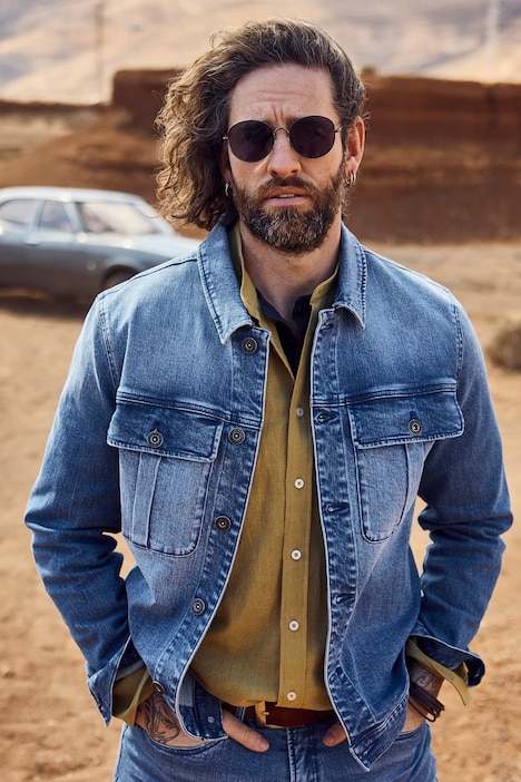 Jeansjacke FLEXNAMIC®, 2 Brusttaschen, bis 8 XL