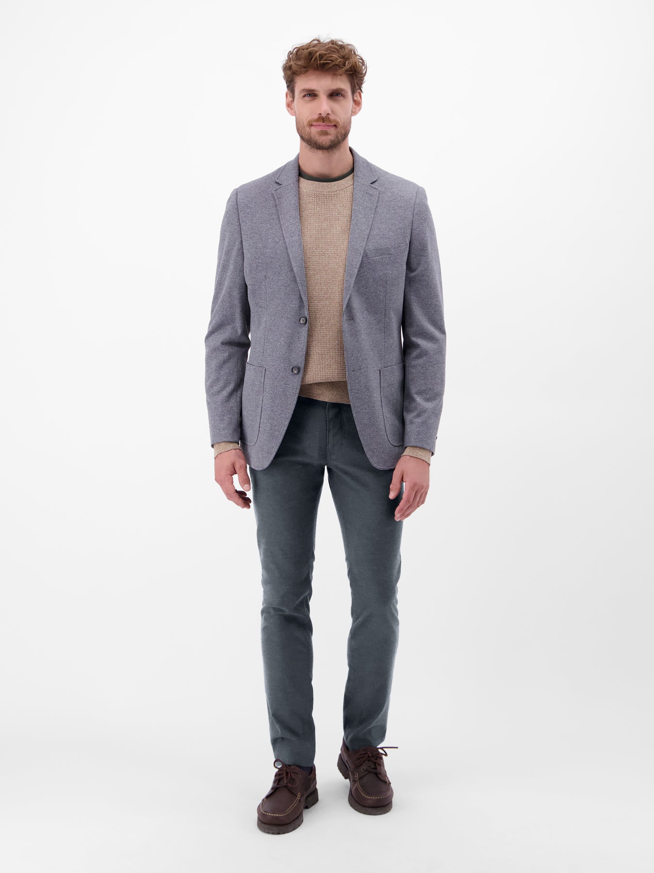 Herren Hose CONLIN in Wolloptik, SLIM FIT