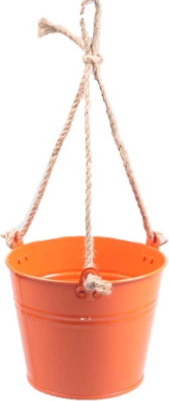 Zinc Collection hangpot Sanvi oranje 23 x 23 x 18 cm