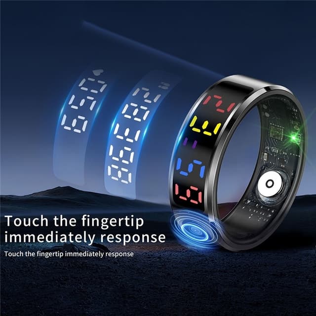 Vandtæt Smart Ring Søvntracker Blodilt Pulsmåler Opladningsetui