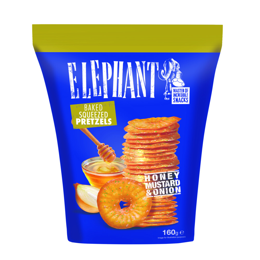 Elephant Pretzels Honing, Mosterd & Ui160 gr