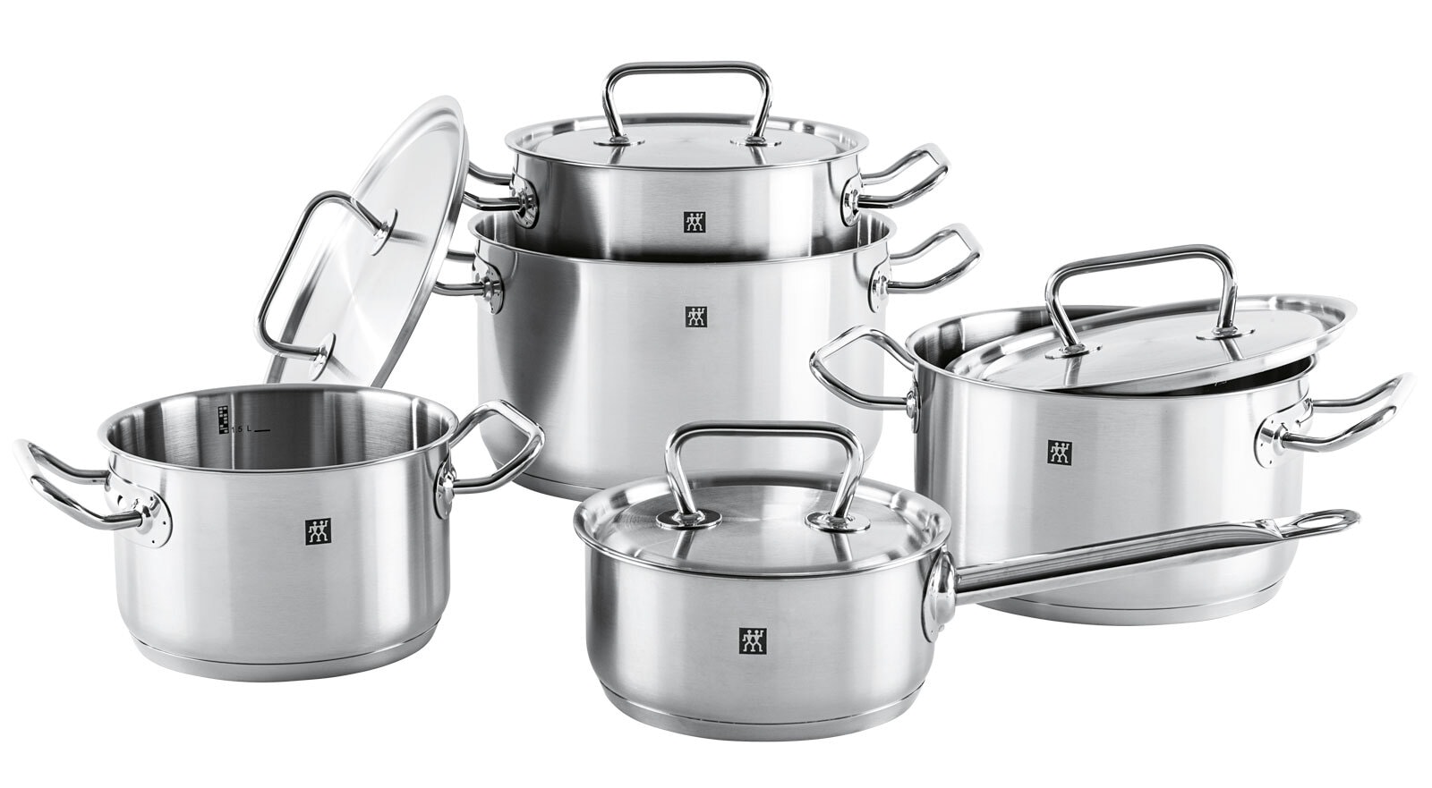 ZWILLING Kochtopfset TWIN CLASSIC 5-teilig Edelstahl 18/10