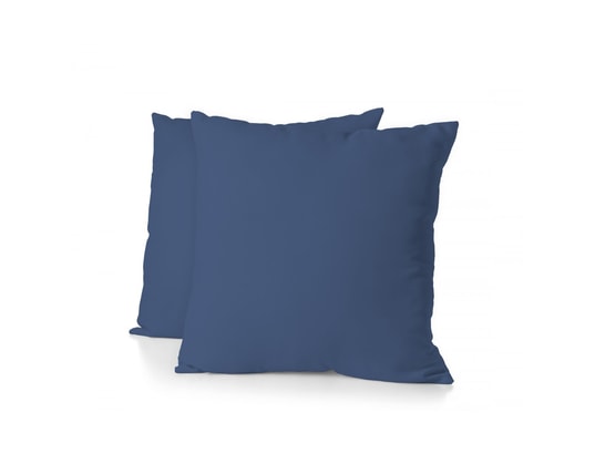 HOME LINGE PASSION - Taie d'oreiller Lot de 2 taies d'oreiller - carré 63x63 cm - coton - bleu