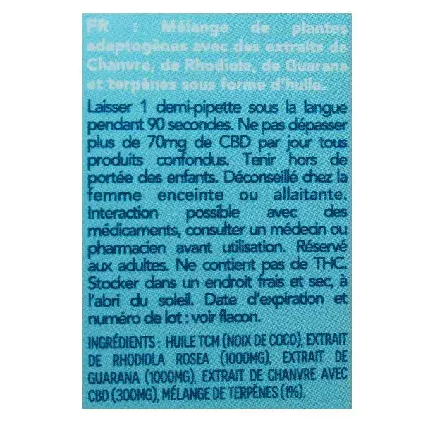 Kaya Énergie et Motivation Huile Adaptogène CBD 3% 10ml