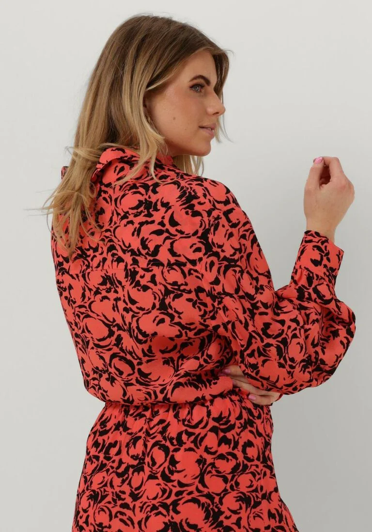 ALIX THE LABEL koraal alix the label blouse ladies woven two colour blouse