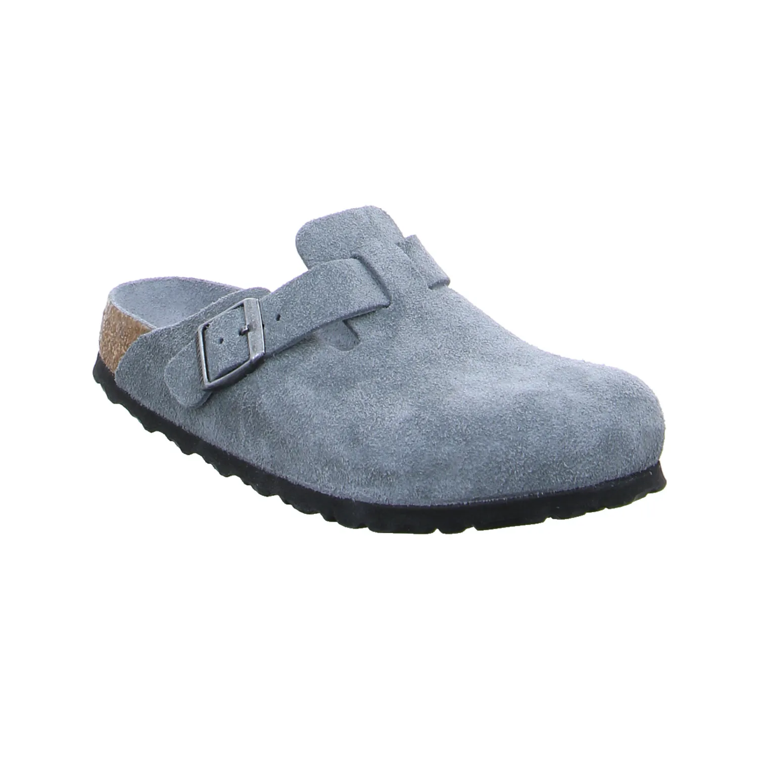 BIRKENSTOCK Bio-Fussbett Grau Leder