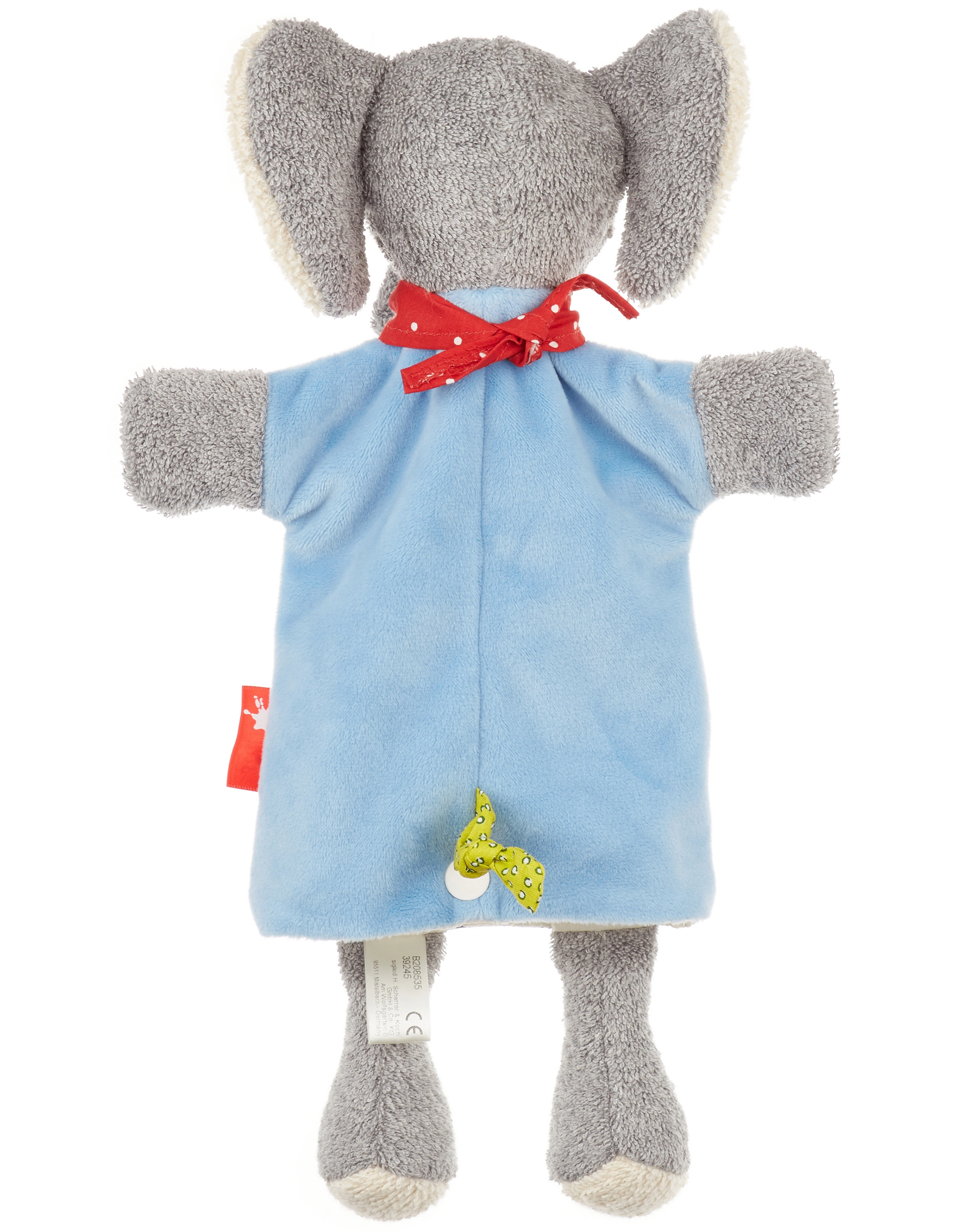 Handpuppe-Schnuffeltuch LOLO LOMBARDO in blau/grau