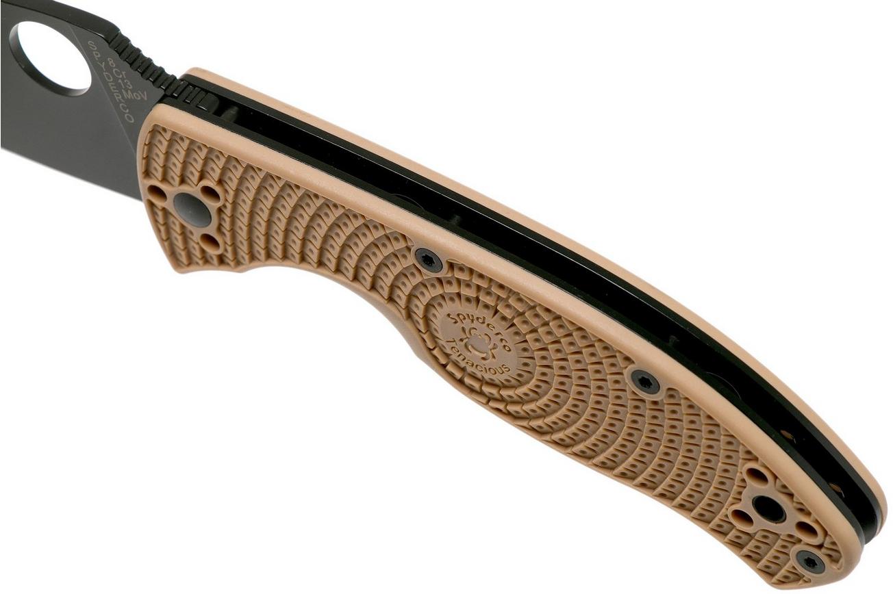 Spyderco Tenacious Lightweight Tan Black C122PTNBK FRN zakmes