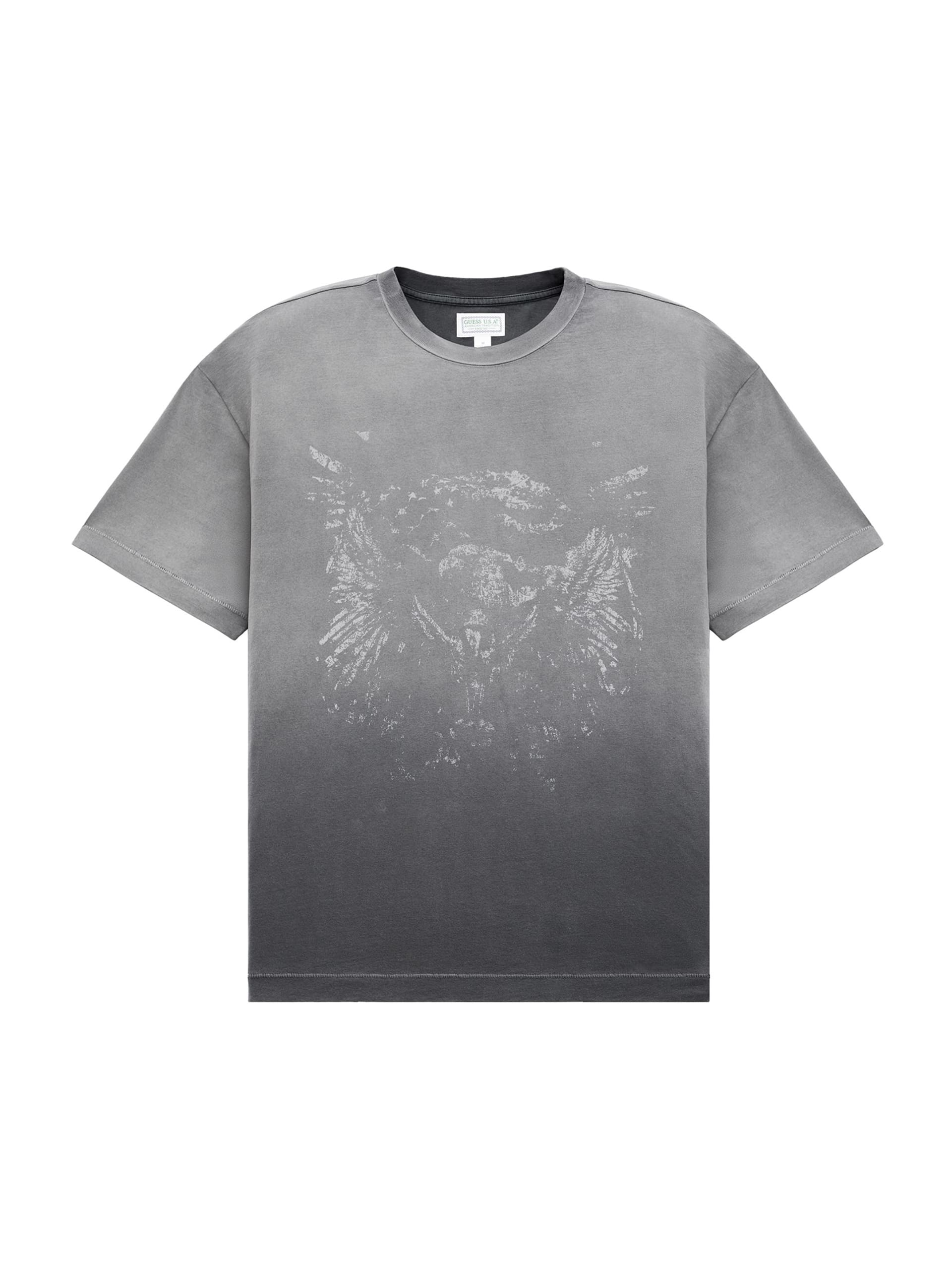 camiseta com águia desgastada