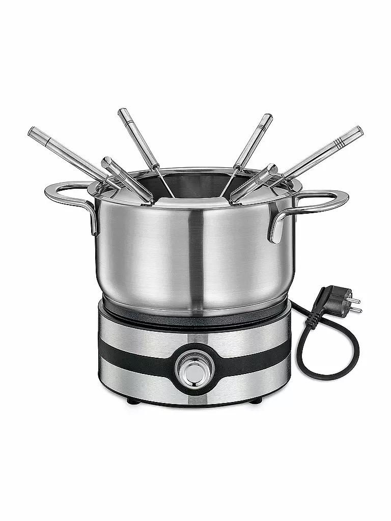 KÜCHENPROFI Fondue-Set BASEL elektrisch Edelstahl silber