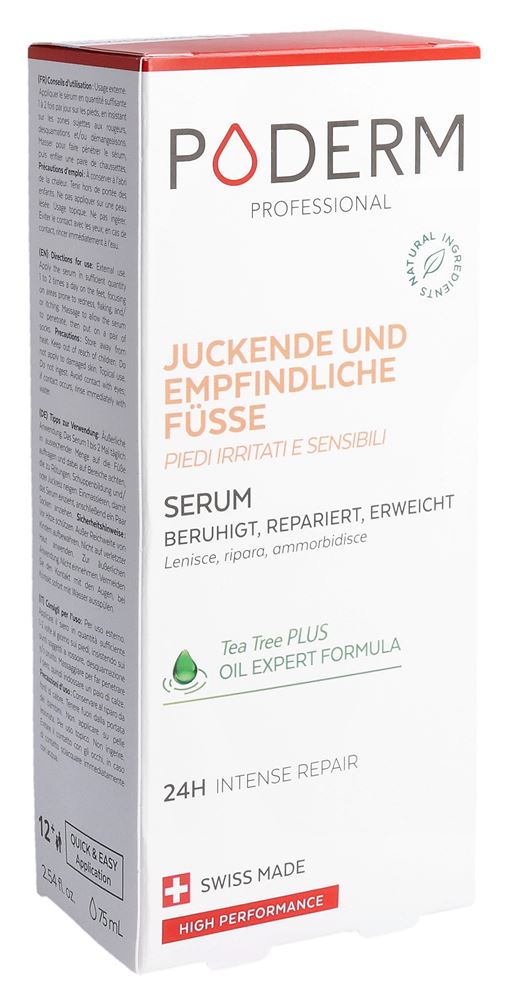 PODERM Serum juckende und empfindliche Füsse<br>75 ml, Glasflasche