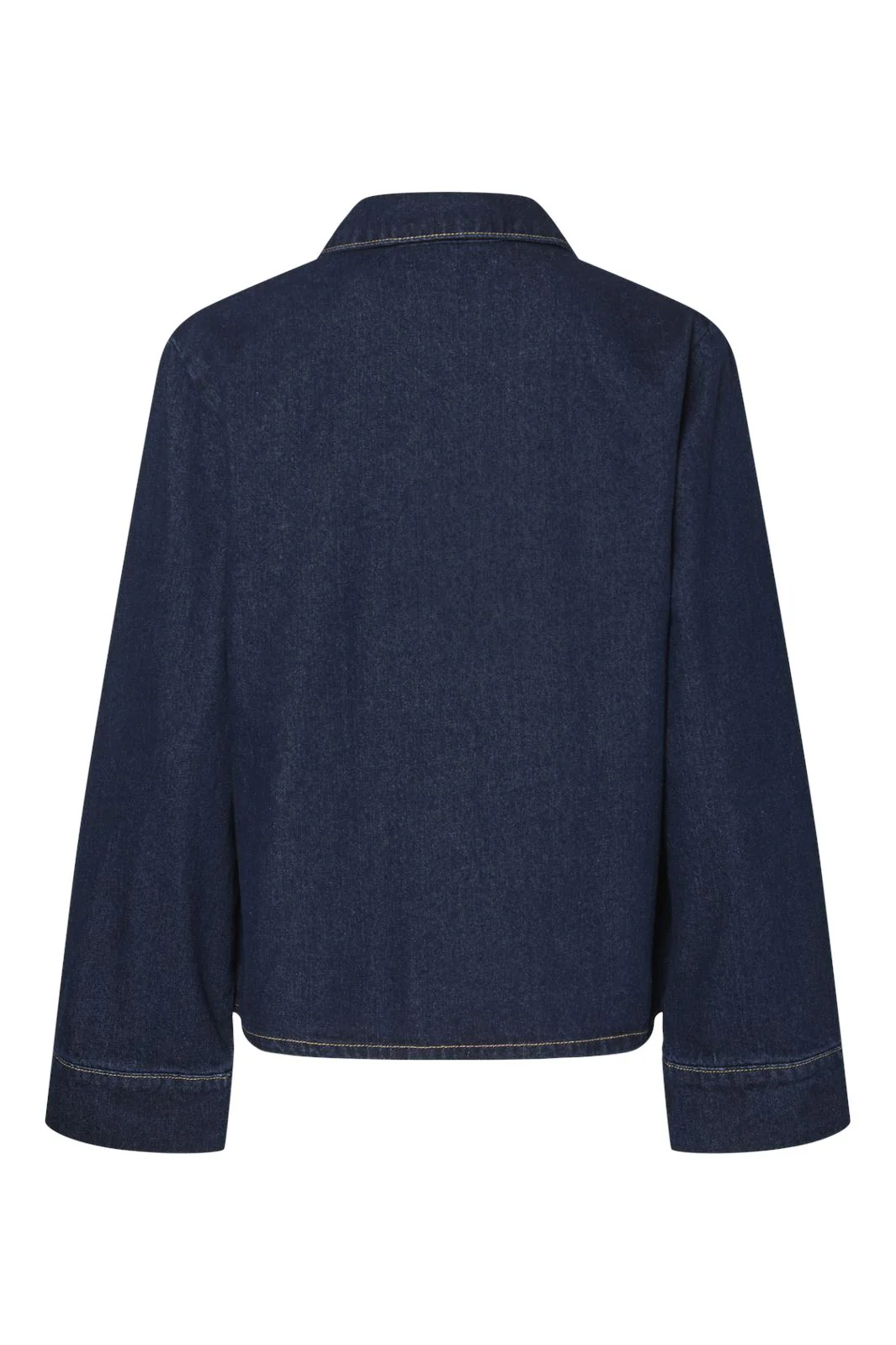 Pieces Pcofelia Ls Bow Denim Shirt Fsy