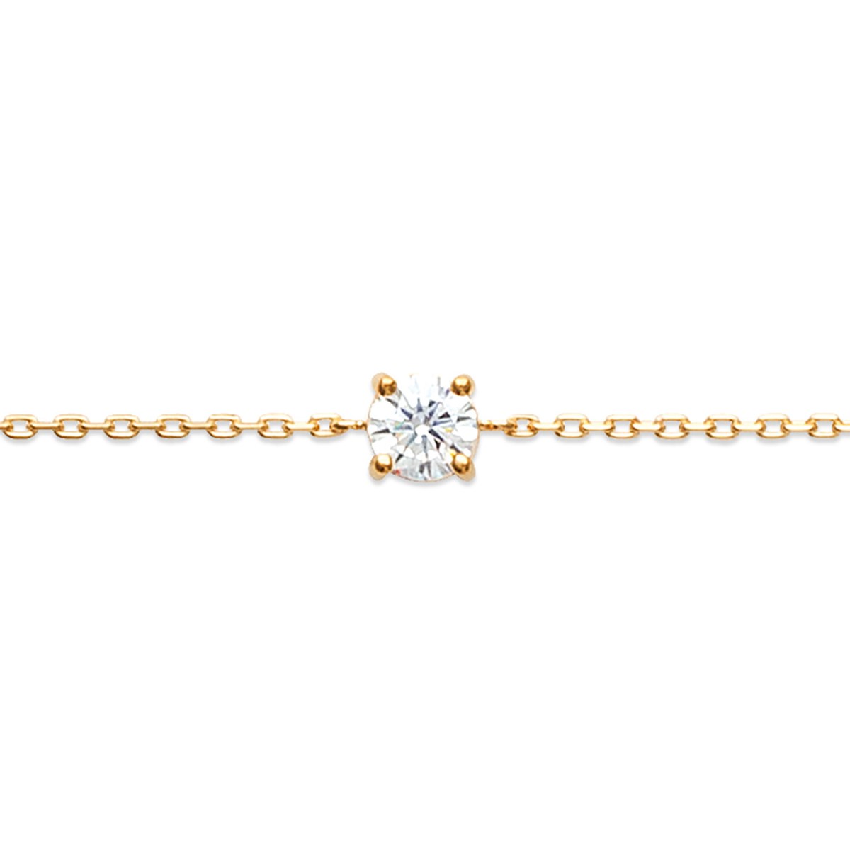 Collier Brillaxis solitaire serti 4 griffesoz 5 mm