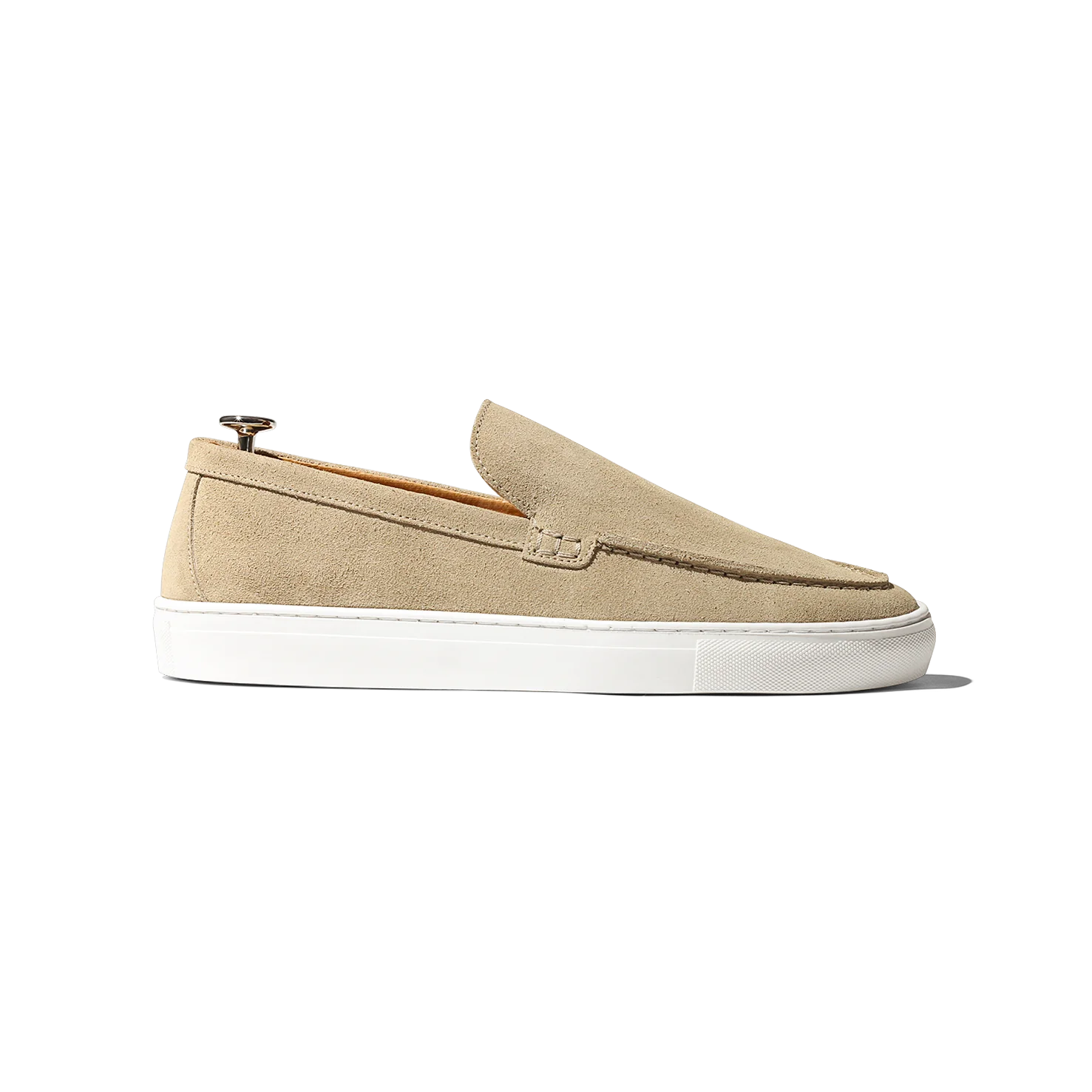 Tossa-Mocassin en veau velours taupe