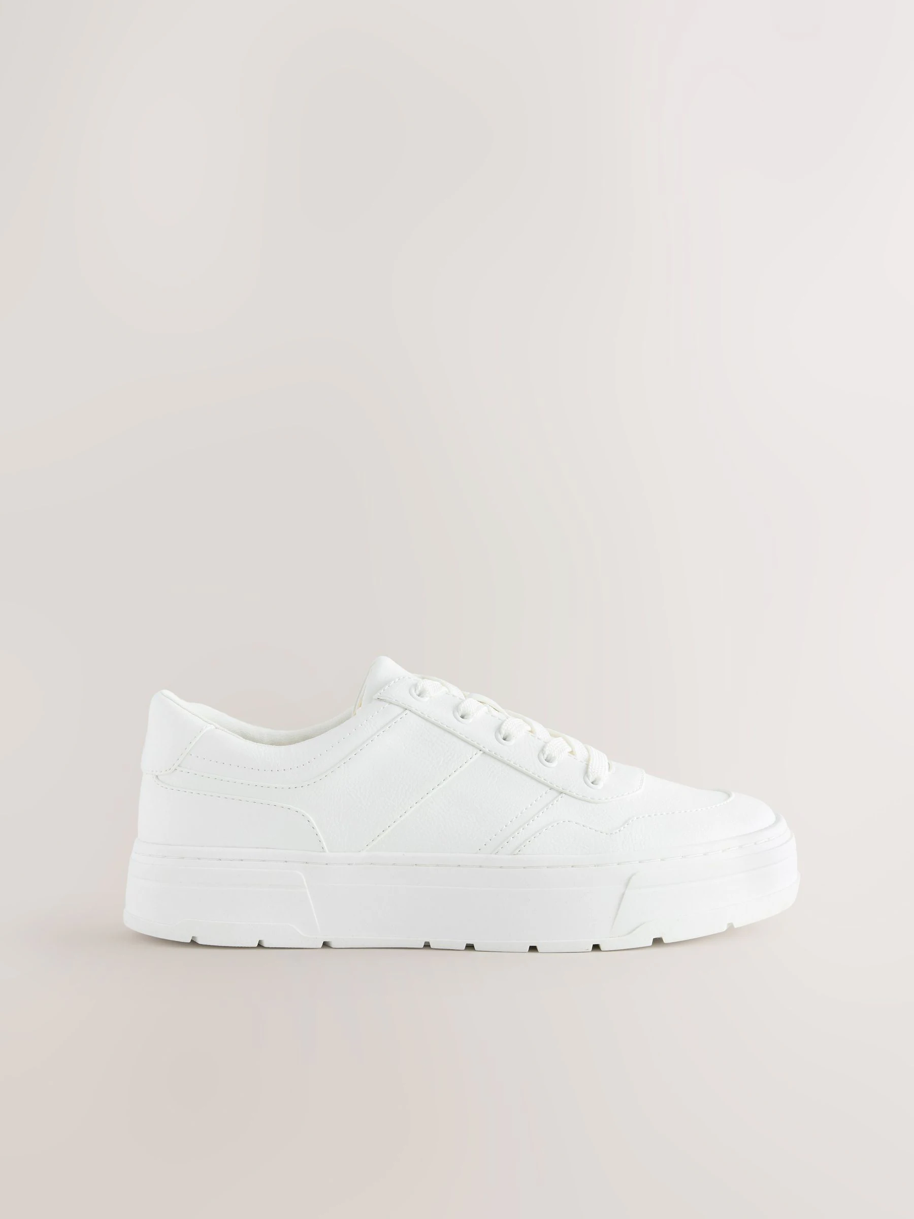 Wit - Cleat Chunky sneakers met vetersluiting