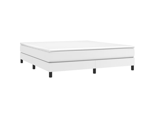 VIDAXL - Sommier 180 x 200 Sommier à ressorts de lit blanc 180x200 cm similicuir