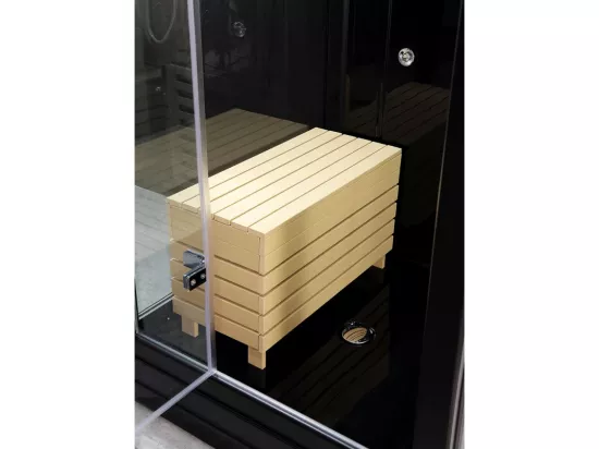 Combi Sauna Douche Hammam Boreal® SH180-D Black droite