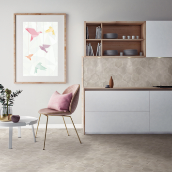 Wandtegel Odensa taupe 14x16 cm 0,5m²