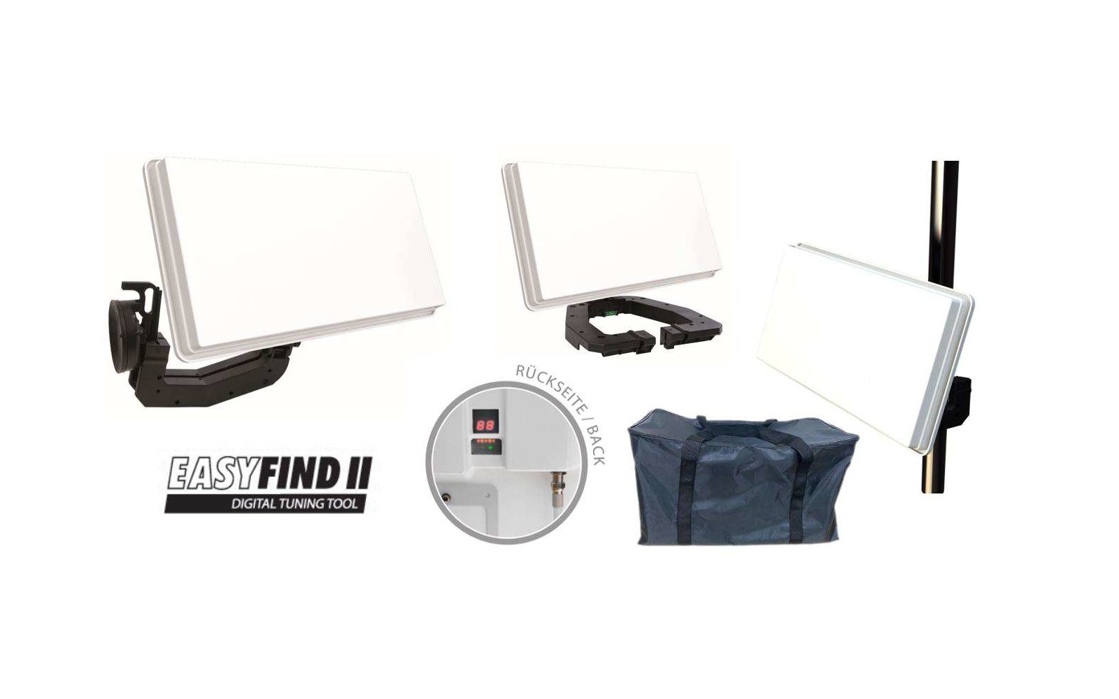 Easyfind Traveller Kit II Satelliten Flachantenne