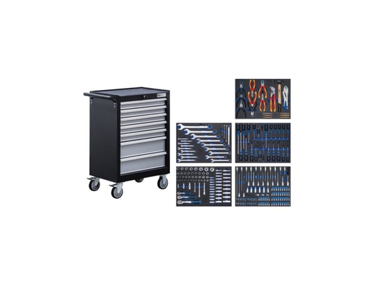 BGS TECHNIC - Servante d'atelier 7 tiroirs bgs - 246 outils - 6060