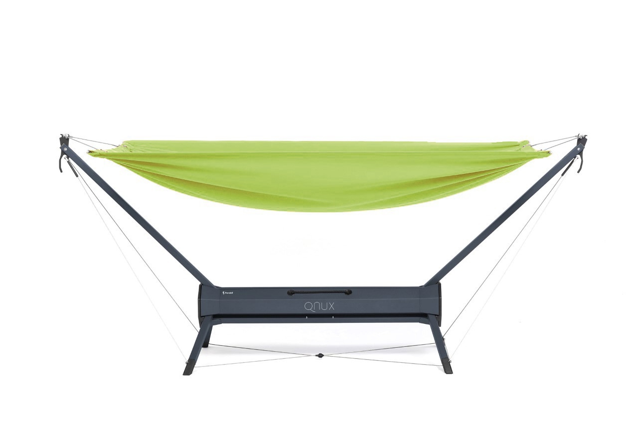 QNUX Travel Bed (Arcan Grau, Natura Grün)