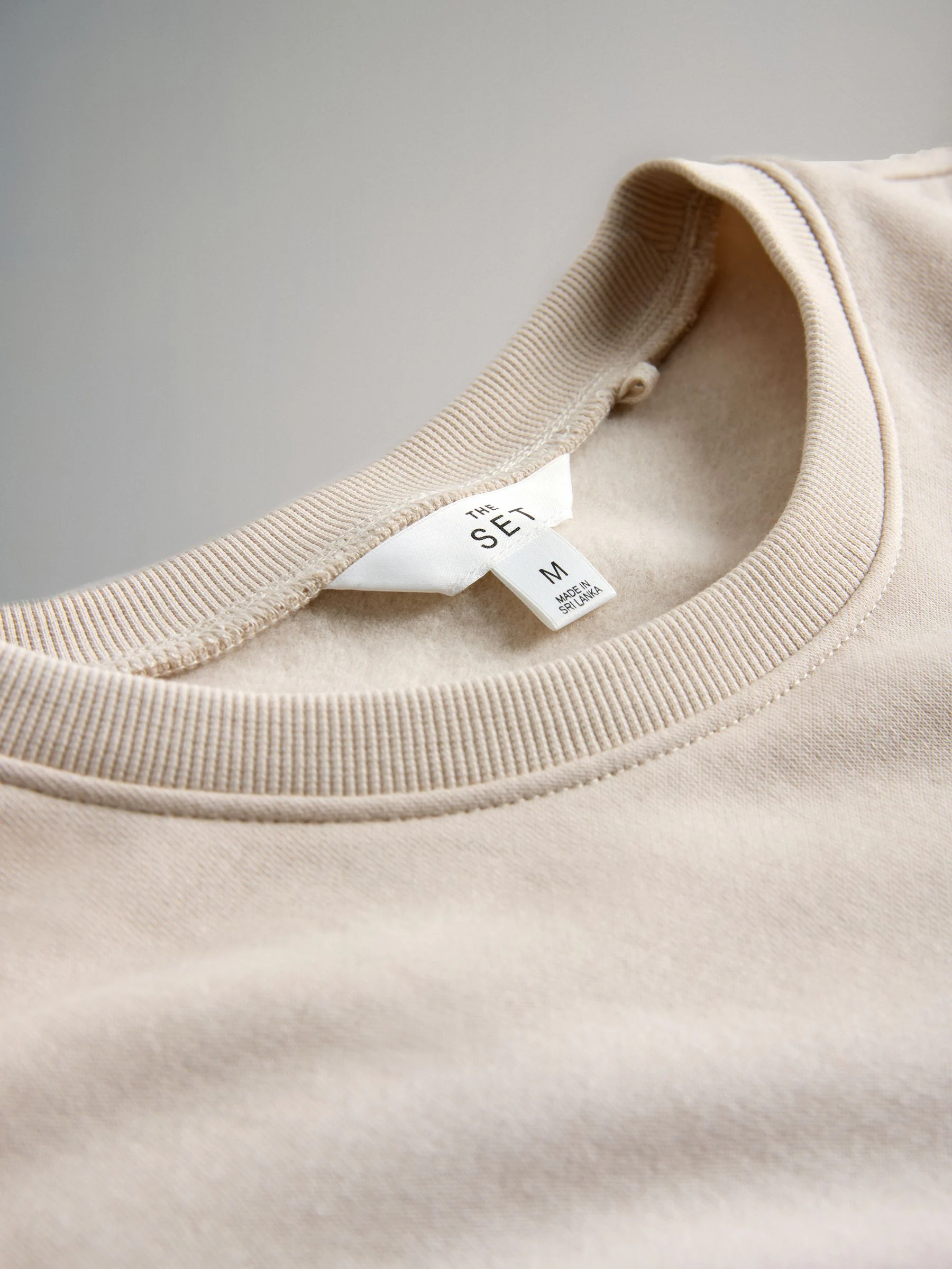 Chocoladebruin/Taupebruin/Crème - The Set set van 3 ruimvallende sweatshirts met ronde hals