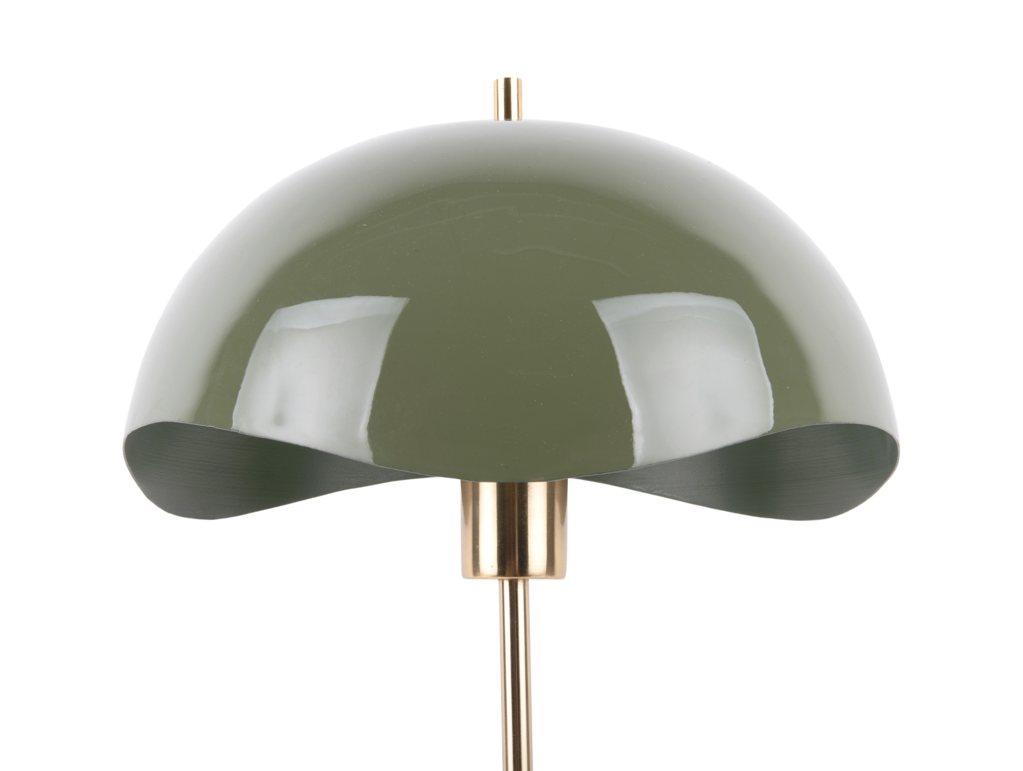 Table lamp Waved Dome enamel jungle green