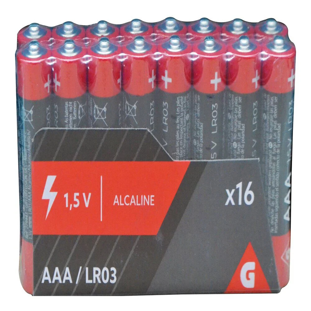 Pile alcaline LR03 AAA 1,5V x16