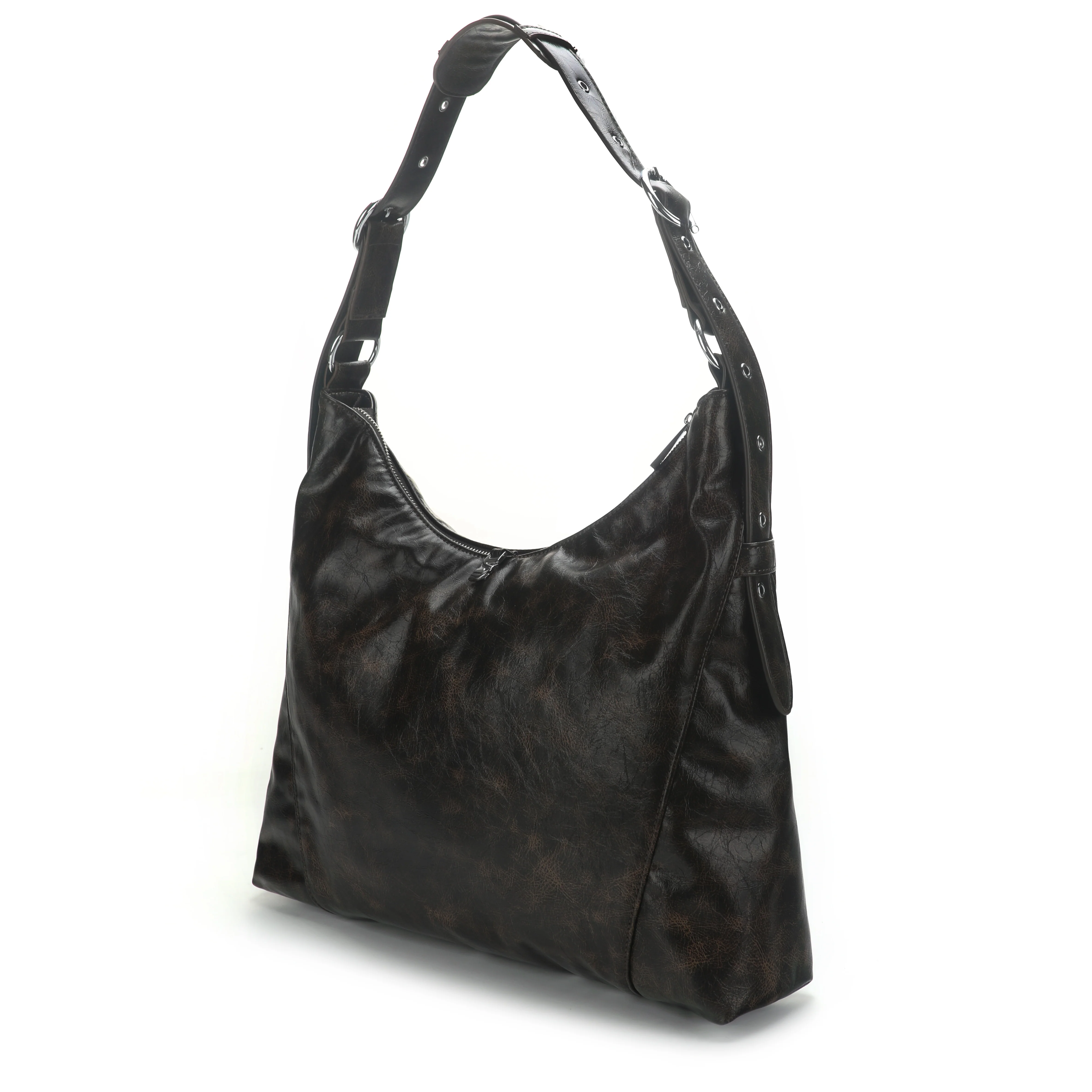 Silfen  Ellie crossbody taske - Brown Cracked