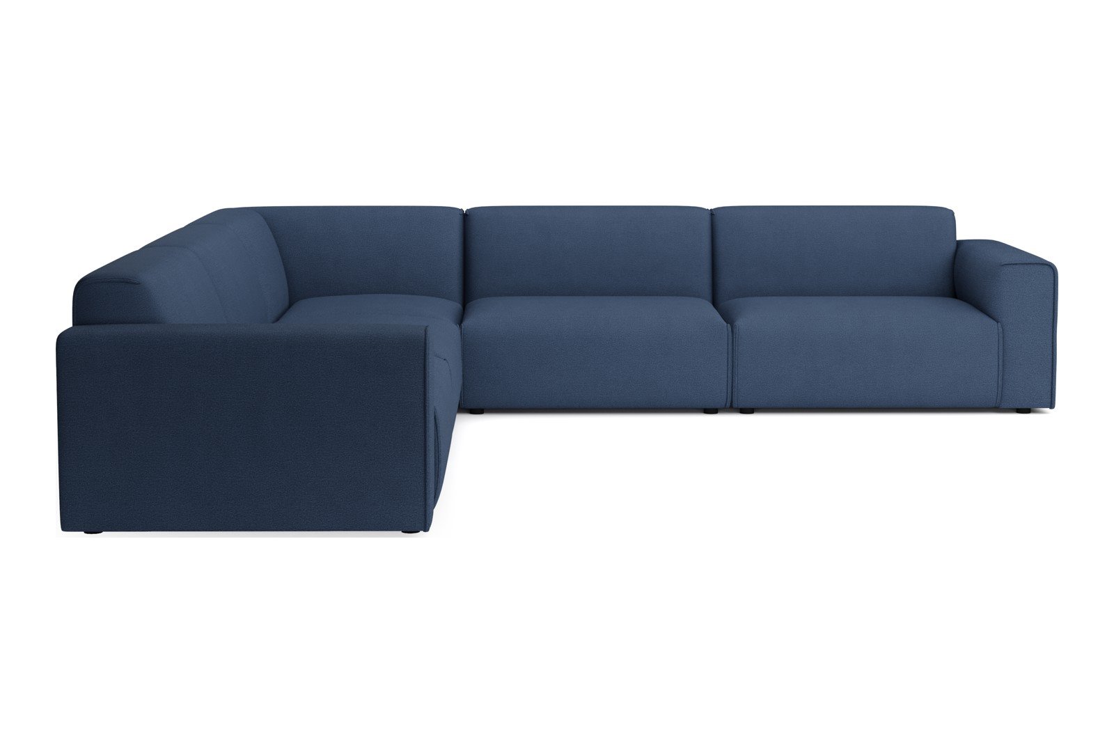 Monaco hjørnesofa 33 hjørnesofa. Tekstil Brego 86 Blue med sorte ben. Std komfort.