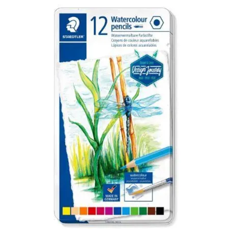 STAEDTLER® Aquarellstift Farbstift aquarell, 12 Stück