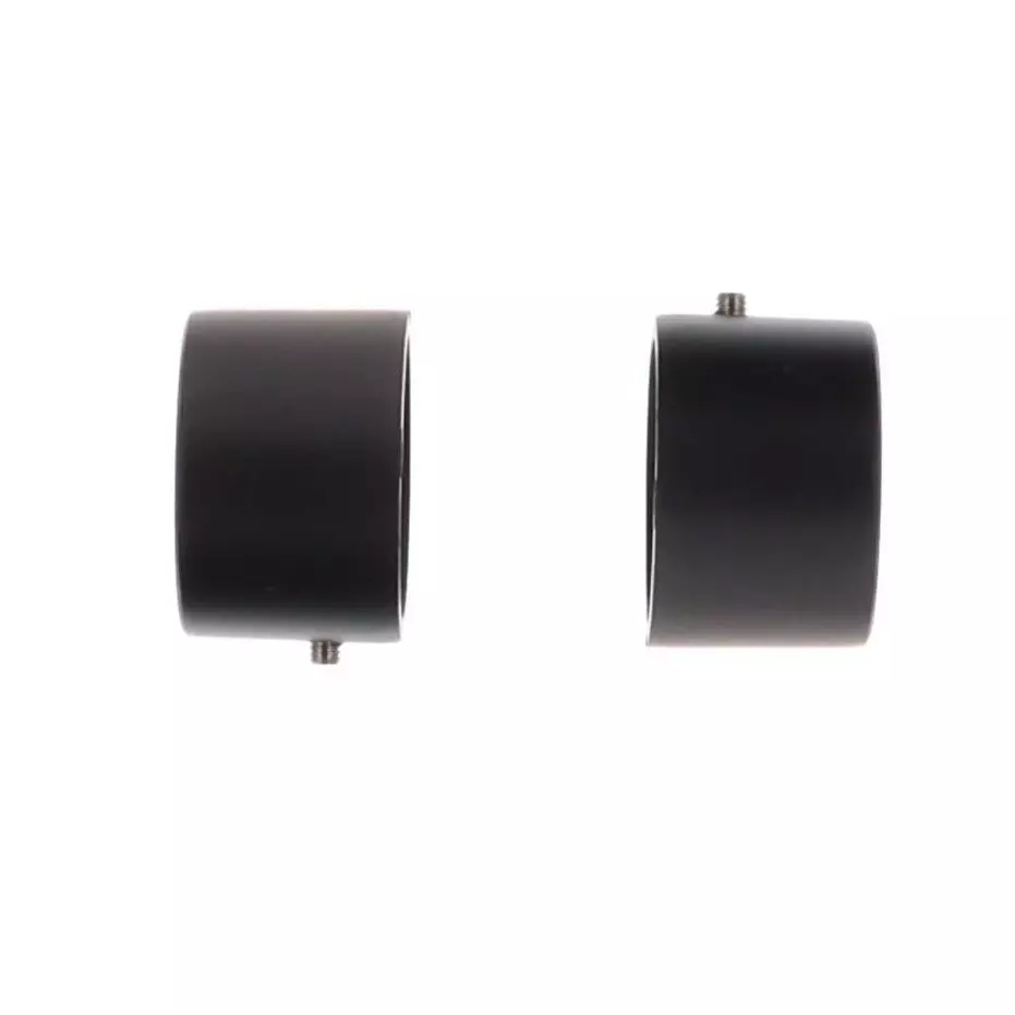 Lot de 2 embouts tringle (D28 mm) Lino Bouchons Noir mat