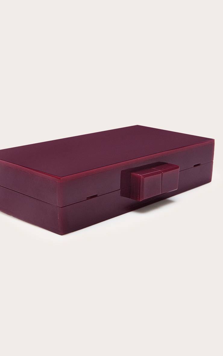 Prune Pochette Rigide Rectangulaire Effet Écaille De Tortue