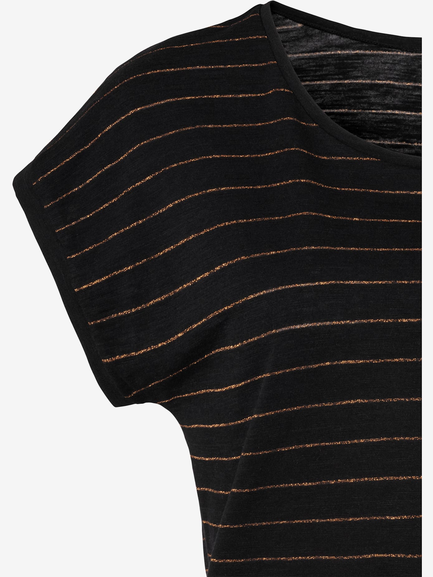T-shirt vivance, rayures lurex couleur cuivre