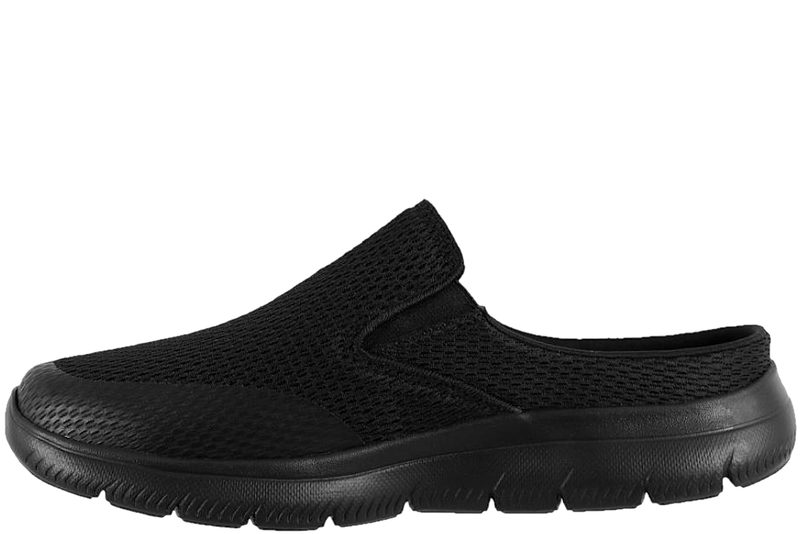 SKECHERS SUMMITS VINDICATOR TØFFEL I SORT TEKSTIL