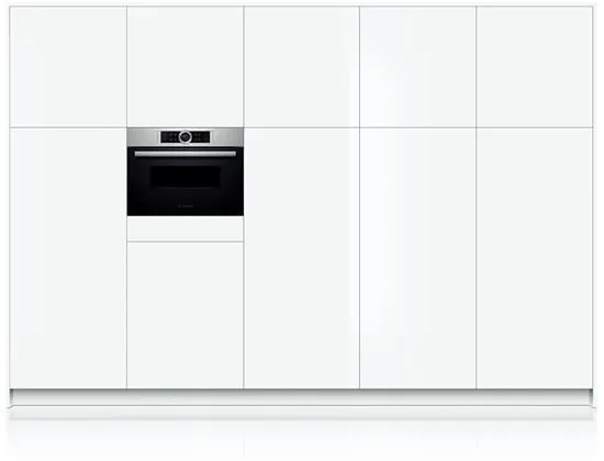 Bosch Serie | 8 CMG633BS1 - Kombinationsovn - til indbygning - niche - bredde: 56 cm - dybde: 55 cm - højde: 45 cm - med selv-rengøring - inox
