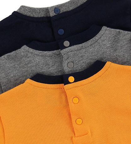 Emporio Armani T-Shirt - 3er-Pack - Graumeliert/schwarz/orange