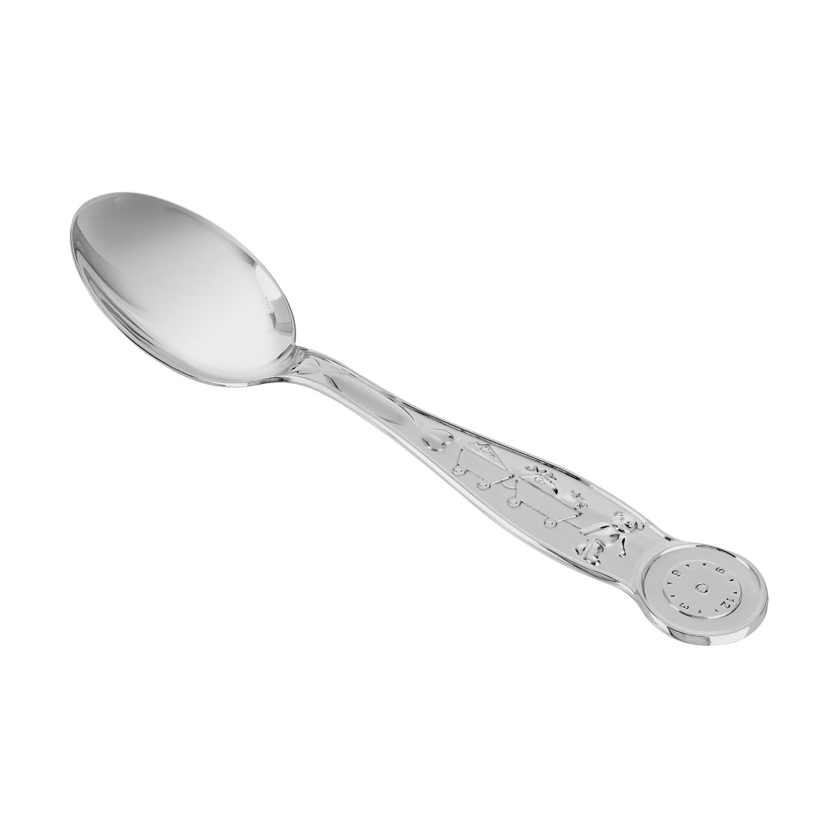 Cuillère de naissance métal blanchi d'argent