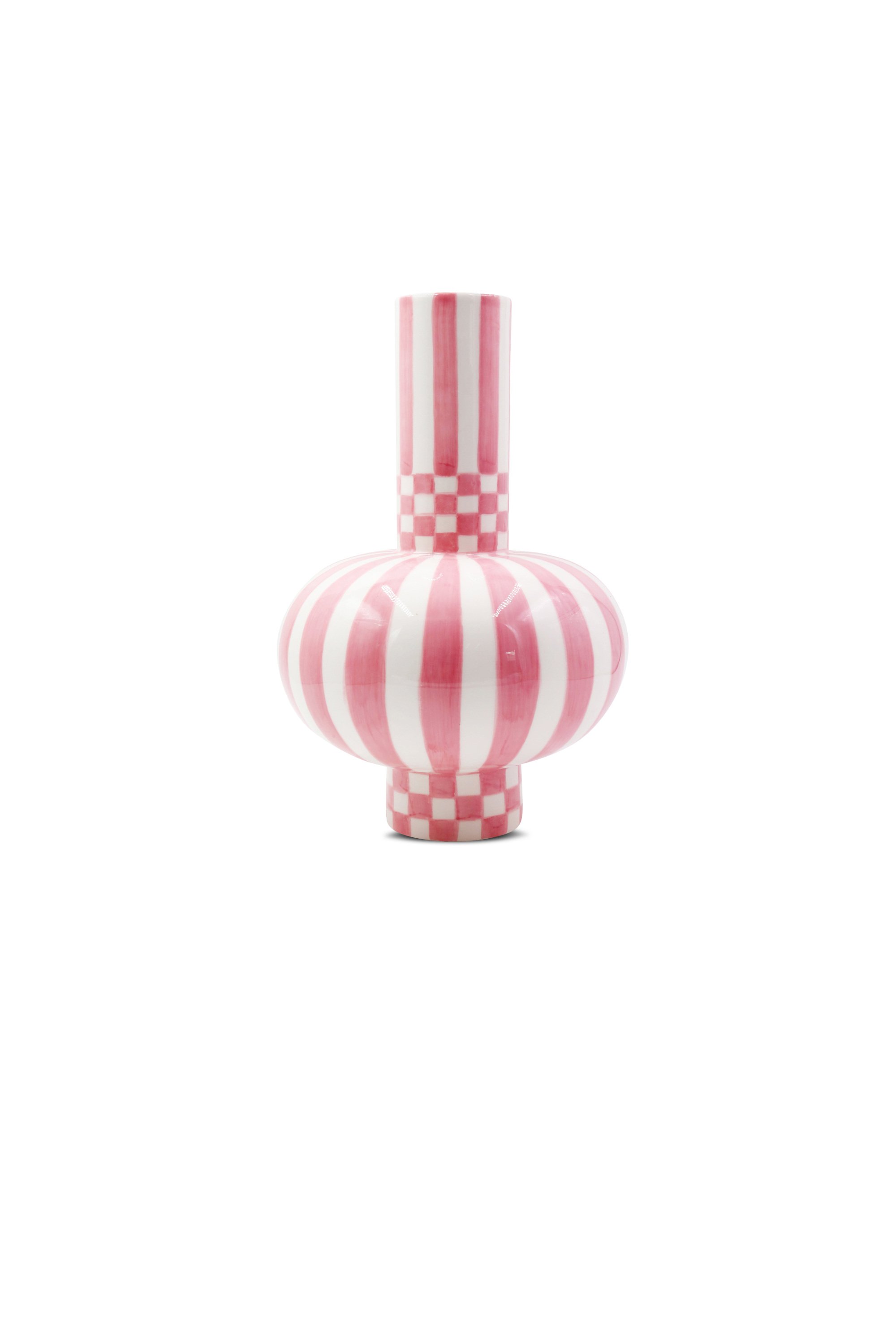 QUE RICO Vase VASE GABRIEL - SQUARES & STRIPES Multicolore